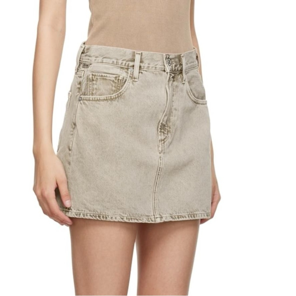 Citizens Of Humanity Beige Denim Skirt